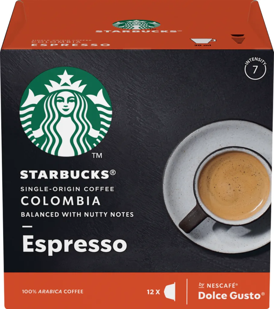 Nestlé® Starbucks By Nescafe Dolce Gusto 12 Kapseln Colombia Espresso Arabica Kaffee 3 Nestlé® Starbucks By Nescafe Dolce Gusto 12 Kapseln Colombia Espresso Arabica Kaffee
