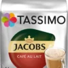 Tassimo Jacobs Café Au Lait 5er Pack, Kaffee, Kaffeekapsel, Milchkaffee Aus Gemahlenem Röstkaffee, 80 T-Discs / Portionen -Kaffeeprodukte 08599d115f8da612bde7891b238c6b51