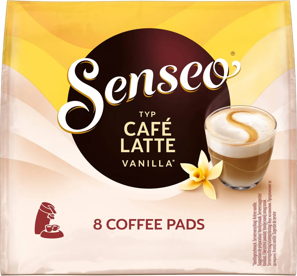 Senseo Café Latte Vanilla 10er Pack Kaffee Pads 10x 8 Pads, 80 Getränke 4 Senseo Café Latte Vanilla 10er Pack Kaffee Pads 10x 8 Pads, 80 Getränke – Bild 2