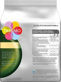 TASSIMO Jacobs Typ Latte Macchiato Vanilla 5er Pack T Discs Kapseln 5x8 Getränke -Kaffeeprodukte 12119f8a6ddae7824c7d25c127525af3