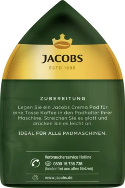 Jacobs Crema Pads | 16 Senseo Kompatible Kaffeepads 8 Jacobs Crema Pads | 16 Senseo Kompatible Kaffeepads -Kaffeeprodukte 122483b1d06bda844f2a6877199a5b2d
