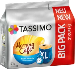TASSIMO Kapseln Morning Café XL T-Discs Mild & Smooth 5 X 21 - 105 Getränke -Kaffeeprodukte 17d176d9b0f46e97f23abd4785b10cec