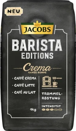 JACOBS Kaffeebohnen Barista Editions Crema Ganze Bohne 4x1 Kg + 2 Alu Dosen Im Barista Design -Kaffeeprodukte 17e5a5f89902e768472ea516a0a3191b 1