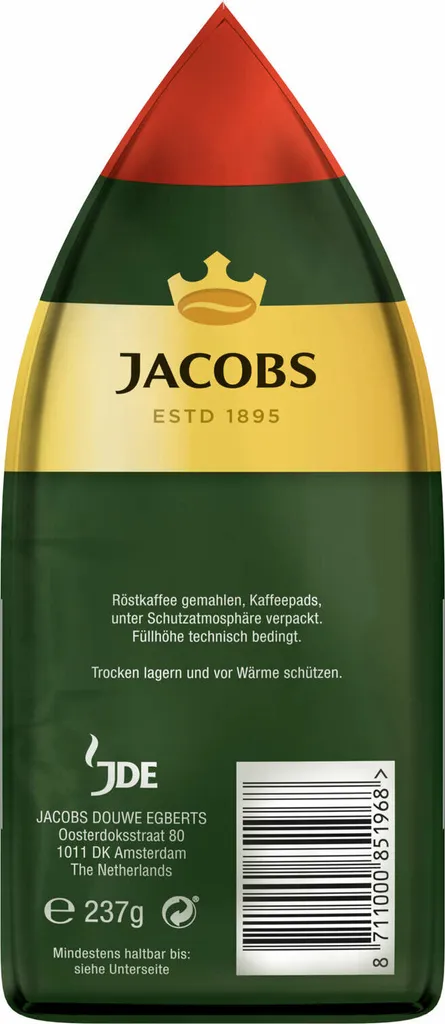 JACOBS Pads Crema Classic UTZ- 5 X 36 Getränke Vorteilspack + 1 Senseo Dose 8 JACOBS Pads Crema Classic UTZ- 5 X 36 Getränke Vorteilspack + 1 Senseo Dose – Bild 6