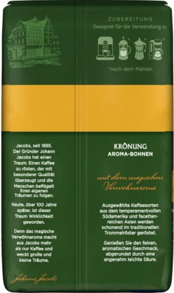 JACOBS Kaffeebohnen Krönung Aroma-Bohnen 6x500g Ganze Kaffee Bohnen Geröstet -Kaffeeprodukte 1b01cf06863364f490655b9edf3fc927