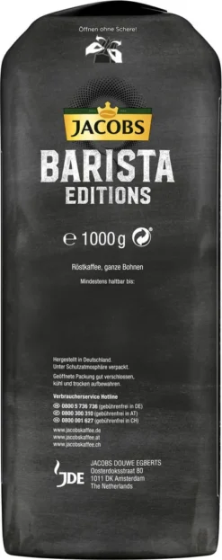 JACOBS Kaffeebohnen Barista Editions Espresso 2x1kg Ganze Bohne + Aluminium Dose Im Barista Design -Kaffeeprodukte 1d4a3db309dedc13cd3a8b0b9a483b08