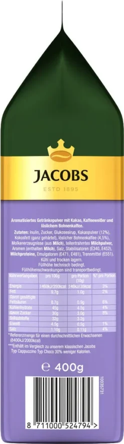 JACOBS Typ Cappuccino Choco So Leicht Mit Milka Geschmack 12 Beutel - 12 X 400g -Kaffeeprodukte 24a1e3819bda8ebda318a456855ae209