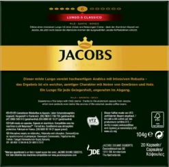 JACOBS Kapseln Nespresso®* Kompatibel Je 20 Kapseln Lungo 6 Classico + Decaffeinato 6 Lungo + Lungo 8 Intenso + Espresso 12 Ristretto - Insgesamt 160 Getränke -Kaffeeprodukte 24ce0f5f4b887000e959df371d0cdd5e 1