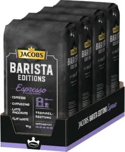 Jacobs Barista Editions Espresso, Bohnenkaffee, Ganze Bohnen, Röstkaffee, Kaffeebohnen, 4 X 1000 G -Kaffeeprodukte 28fa251b10a6c239146969d32e98d65f