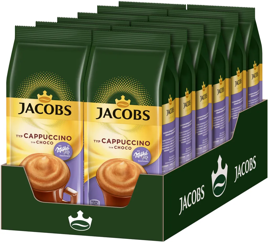 JACOBS Momente Typ Choco Cappuccino Mit Milka 12 X 500 G Beutel 3 JACOBS Momente Typ Choco Cappuccino Mit Milka 12 X 500 G Beutel