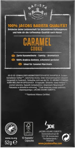 JACOBS Kapseln Barista Editions Caramel Cookie 7 10x10 Nespresso®* Kompatibel -Kaffeeprodukte 308ab876f3bacb0d9bdefa75943fea4f