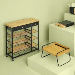 5five Simply Smart Aufbewahrungsbox Kaffe Kapsel Modern Metall Bambus Schwarz/braun 7,5cm X 33cm X 31cm -Kaffeeprodukte 39d9ba609b25b85b93844e620b4595b4