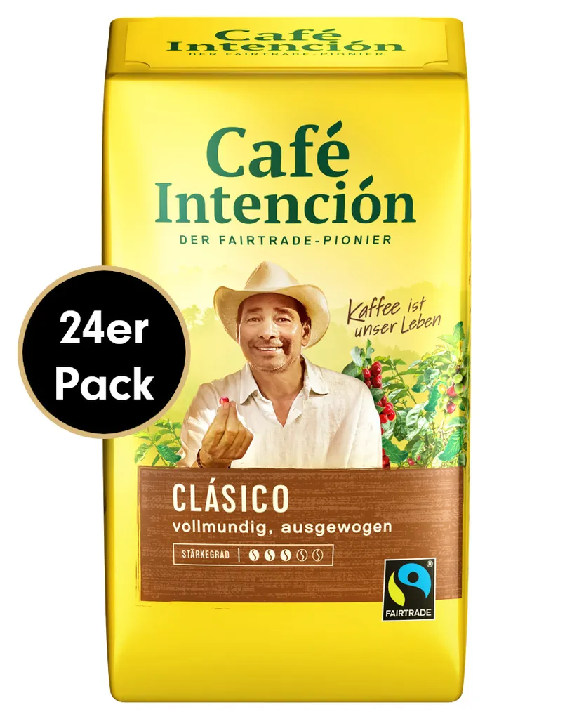 Kaffee-Mega-Sparpaket CLÁSICO Von Café Intención, 24x500g Gemahlen 3 Kaffee-Mega-Sparpaket CLÁSICO Von Café Intención, 24x500g Gemahlen