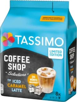 TASSIMO Kapseln Typ Iced Caramel Latte Coffee Shop Selections Discs 8 Getränke -Kaffeeprodukte 425aaa7a16ae0b8be0bde480f8b54b78