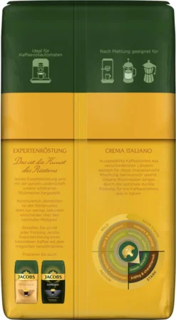 JACOBS Kaffeebohnen Expertenröstung Crema Italiano 3 Kg Geröstete Bohnen+ 1 Jacobs Barista Becher+ 1 Dose -Kaffeeprodukte 4358c430c1e706556883ad4a8c67afaa 1