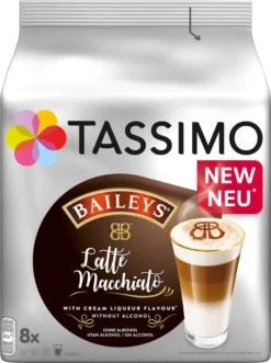 TASSIMO Kapseln Latte Macchiato Vielfaltspaket Discs 40 Getränke 5 Sorten Kaffee -Kaffeeprodukte 47aa838d31503f2f53ed4f46575a2306