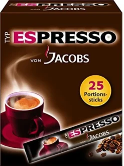 Jacobs Typ Espresso Sticks | Löslicher Kaffee | 25 Portionen -Kaffeeprodukte 488f1480f0411036b58a4f153a7f2a67
