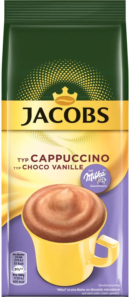 Jacobs Choco Cappuccino Typ Vanille 500g 3 Jacobs Choco Cappuccino Typ Vanille 500g