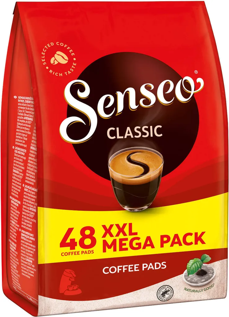 SENSEO Pads Classic Senseopads 4x48 Getränke Kaffeepads XXL Pack + 1 Senseo Dose 5 SENSEO Pads Classic Senseopads 4x48 Getränke Kaffeepads XXL Pack + 1 Senseo Dose – Bild 3