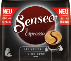 SENSEO Espresso Kaffee Pads 5er Pack - 5 X 16 Getränke -Kaffeeprodukte 54396613067fab948ee50e07b7d69a24