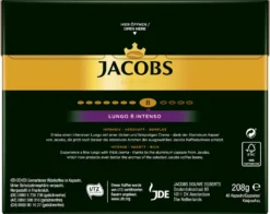 JACOBS Kapseln Nespresso®* Kompatibel 2 X 40 Lungo 8 Intenso + 2 X 40 Espresso 10 Intenso XXL-Pack - Insgesamt 160 Getränke -Kaffeeprodukte 579039b67a64a47c167969a6b55955ae