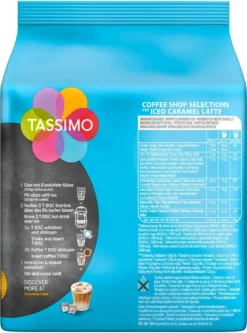 TASSIMO Kapseln Typ Iced Caramel Latte Coffee Shop Selections Discs 8 Getränke -Kaffeeprodukte 594ba82addb1543ebea4e4397bcd6e9d