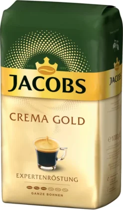 JACOBS Kaffeebohnen Expertenröstung Crema Gold 2 X 1 Kg Ganze Kaffee Bohnen + 1 Aluminium Dose Barista Design -Kaffeeprodukte 5b5c0e1023b4f535e09a217ea741c9a7 1
