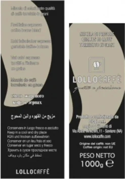 Kaffeebohnen Espresso Schwarz Lollo Caffè 1 Kg X 6 - Lollo Caffè -Kaffeeprodukte 621aeacd881e77e5eeffa0f6f1d8fded