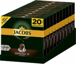 JACOBS Espresso 10 Intenso 200 Nespresso®* Kompatible Kaffeekapseln