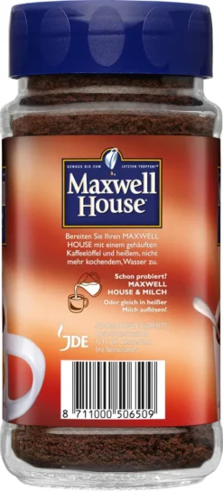 MAXWELL HOUSE Klassisch 6 X 200 G Gläser Löslicher Kaffee Instantkaffee -Kaffeeprodukte 74b72fc1ca5d31129426c84b414e050d