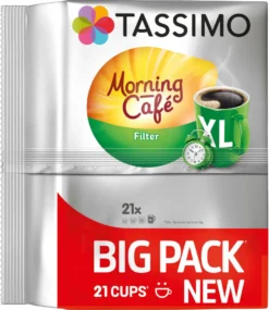 TASSIMO Morning Café XL Big Packs Mix-Paket 3 Sorten 6 Packungen 126 Getränke -Kaffeeprodukte 77198c76d0f68c5018021672c2468ab5 1