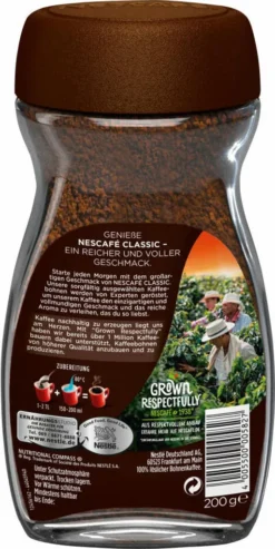 Nescafé® Nescafé Classic | Löslicher Kaffee | 200-g-Glas -Kaffeeprodukte 788e5dd755b49b0ba490c903350104f0