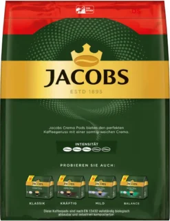 JACOBS Kaffeepads Crema Classic UTZ- 5 X 36 Getränke Pads Vorteilspack -Kaffeeprodukte 7d882e32fb753942dec2700e472eb96c