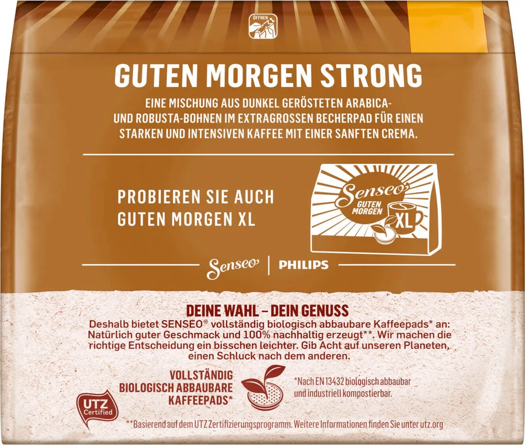 SENSEO Pads Guten Morgen Strong XL UTZ 5 X 10 Getränke Pads 6 SENSEO Pads Guten Morgen Strong XL UTZ 5 X 10 Getränke Pads – Bild 4