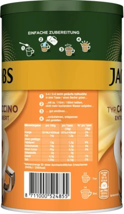 JACOBS Typ Cappuccino Entkoffeiniert 8 Dosen (8 X 220 G) 8 JACOBS Typ Cappuccino Entkoffeiniert 8 Dosen (8 X 220 G) -Kaffeeprodukte 8705588e449213c2fd53dcb54e40fe1c