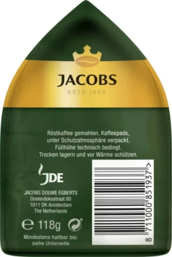JACOBS Pads Crema Kräftig 5 X 18 Getränke - 90 Kaffeepads Senseo Kompatibel -Kaffeeprodukte 883551717d75ece917fbc3715750c360