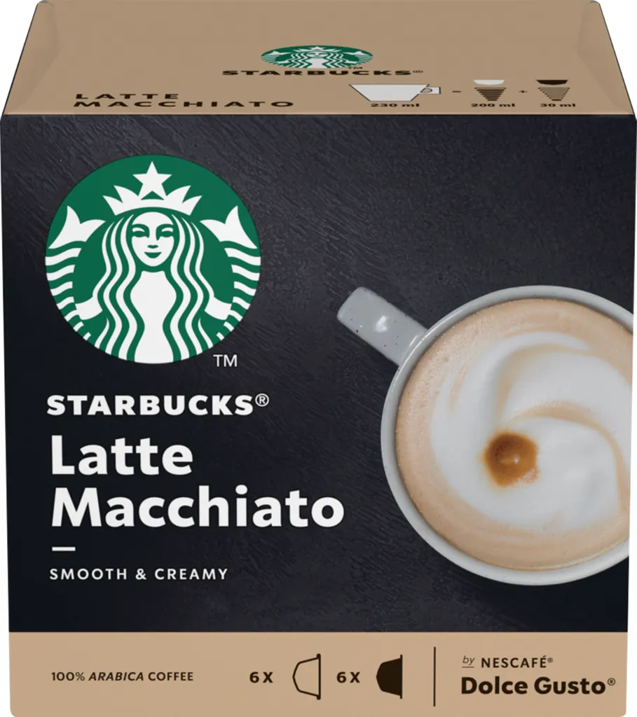 Nestlé® Starbucks By Nescafe Dolce Gusto 12 Kapseln Latte Macchiato Smooth Creamy 3 Nestlé® Starbucks By Nescafe Dolce Gusto 12 Kapseln Latte Macchiato Smooth Creamy