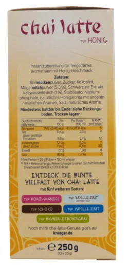 Krüger You Chai Latte Typ Honig Lovely India Extra Cremig | 10 Portionen -Kaffeeprodukte 8b6de237e8d22594cb2a00c59f513497