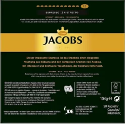 JACOBS Kapseln Espresso Ristretto 200 Nespresso Kompatible Kaffeekapseln -Kaffeeprodukte 8c3e46d77aab8a6759ba1df61ffbe884
