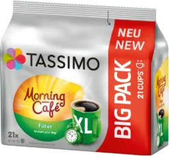 TASSIMO Kapseln Morning Café Filter XL T Discs 1 Packung - 21 Getränke Kaffeekapseln 14 TASSIMO Kapseln Morning Café Filter XL T Discs 1 Packung - 21 Getränke Kaffeekapseln -Kaffeeprodukte 917d4daac9310208afb0c628d4c7bf87