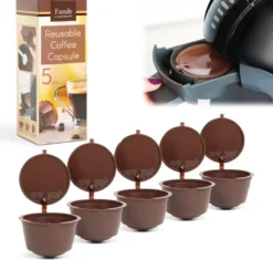 Kaffeeprodukte 35 5x Wiederverwendbare Dolce Gusto Kaffeetasse - Umweltfreundlich - Nachhaltig - Kaffeetassen Kapseln - Nachfüllbare Kaffeekapseln - Kaffeekapsel - Dolce Gusto