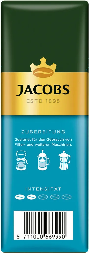 JACOBS Auslese Mild + Sanft Filterkaffee 12 X 500 G Kaffee Gemahlen 6 JACOBS Auslese Mild + Sanft Filterkaffee 12 X 500 G Kaffee Gemahlen – Bild 4