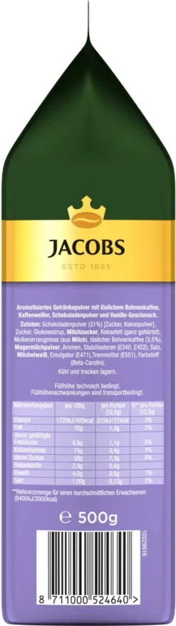 JACOBS Typ Cappuccino Choco Vanille Mit Milka 12 X 500 G Beutel -Kaffeeprodukte 957aa26894a40cc32514a39996c2af66