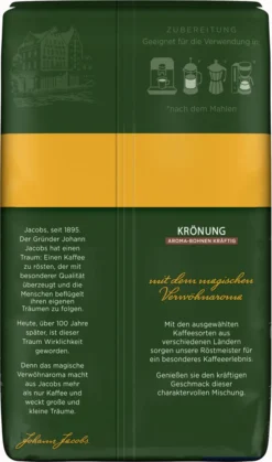 JACOBS Kaffeebohnen Krönung Aroma-Bohne Kräftig 500g Ganze Kaffee Bohnen 7 JACOBS Kaffeebohnen Krönung Aroma-Bohne Kräftig 500g Ganze Kaffee Bohnen -Kaffeeprodukte 9aef5629dbdb0787e555db4be814edac