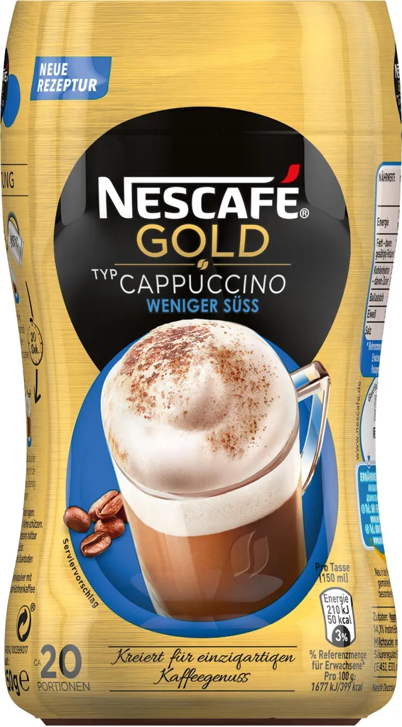 Nescafé® Nescafé Gold Typ Cappuccino Weniger Süß | 250g Dose 12 Nescafé® Nescafé Gold Typ Cappuccino Weniger Süß | 250g Dose – Bild 10