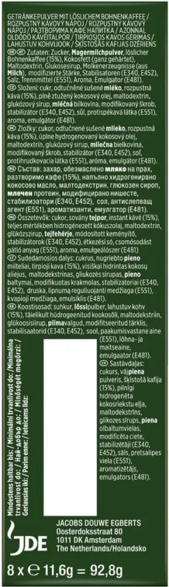 JACOBS Löskaffee Typ Cappuccino 10 X 8 Sticks - 80 Getränke Instantkaffee -Kaffeeprodukte a035c6ca81effff4e01a264f58c04921