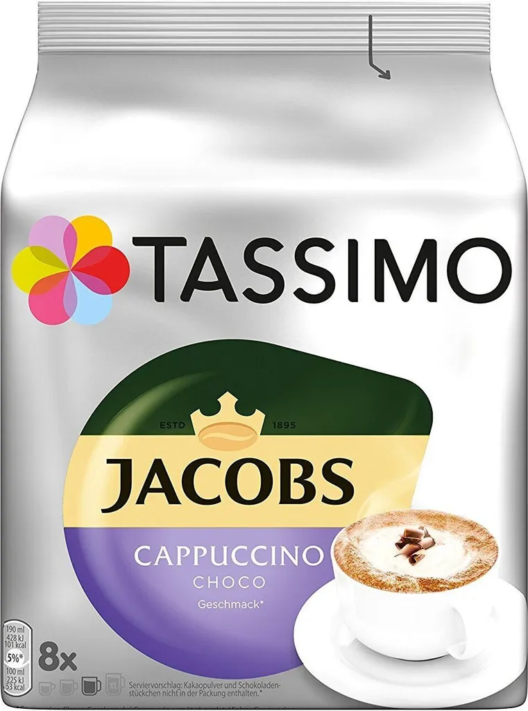 Tassimo Jacobs Cappuccino Choco 5er Pack, 40 Getränke, 5 X 8 T-Discs 4 Tassimo Jacobs Cappuccino Choco 5er Pack, 40 Getränke, 5 X 8 T-Discs – Bild 2