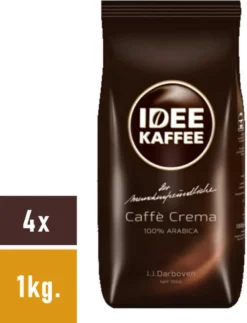 Idee Kaffee - Caffè Crema Bohnen - 4x 1kg -Kaffeeprodukte a5b2c5ca5c2e3059b0629ee9bd55ea2e