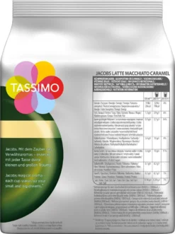 TASSIMO Jacobs Latte Macchiato Caramel 5er Pack T Discs Kapseln 5 X 8 Getränke -Kaffeeprodukte a66461e978ca2600cd8915781b674ff0
