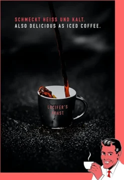 LUCIFER'S ROAST 4x1kg Espresso By KIQO Aus Italien - Starke Kaffeebohnen Für Kaffeevollautomaten Und Siebträger - Säurearm - 100% Robusta (ganze Bohnen, 4x1kg) -Kaffeeprodukte b115f2fb01b217c71a196e369658d405